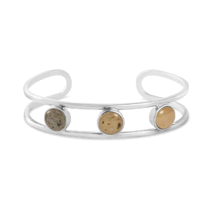 Women’s casual bangles-Triple Sand Globe Bracelet