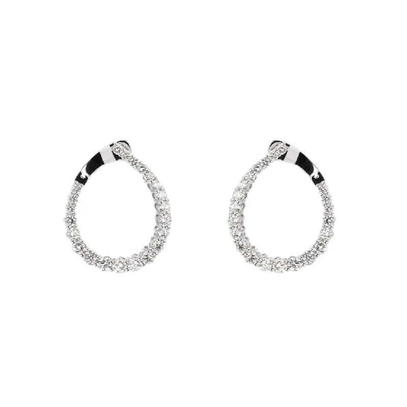 Women’s gold hoop earrings-2.95 ctw Diamond Earrings