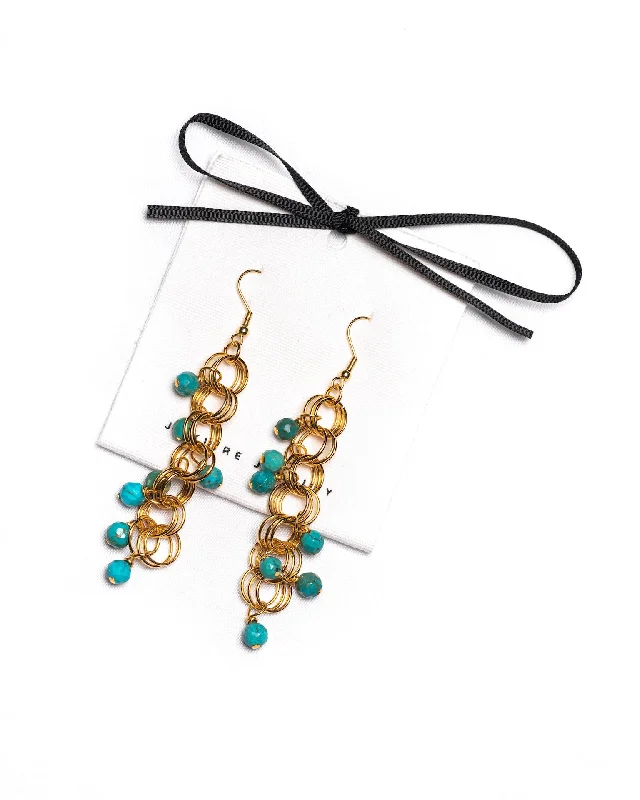 Women’s personalized earrings-The Renee Earrings in Turquoise