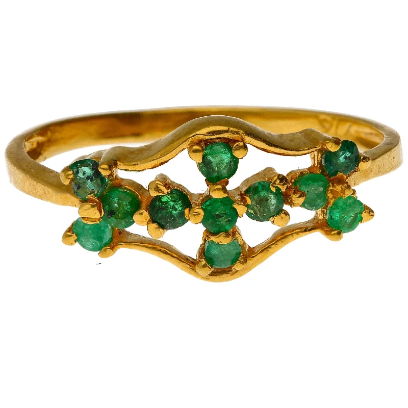 Women’s eternity rings-22K Yellow Gold & Emerald Aristocrat Ring