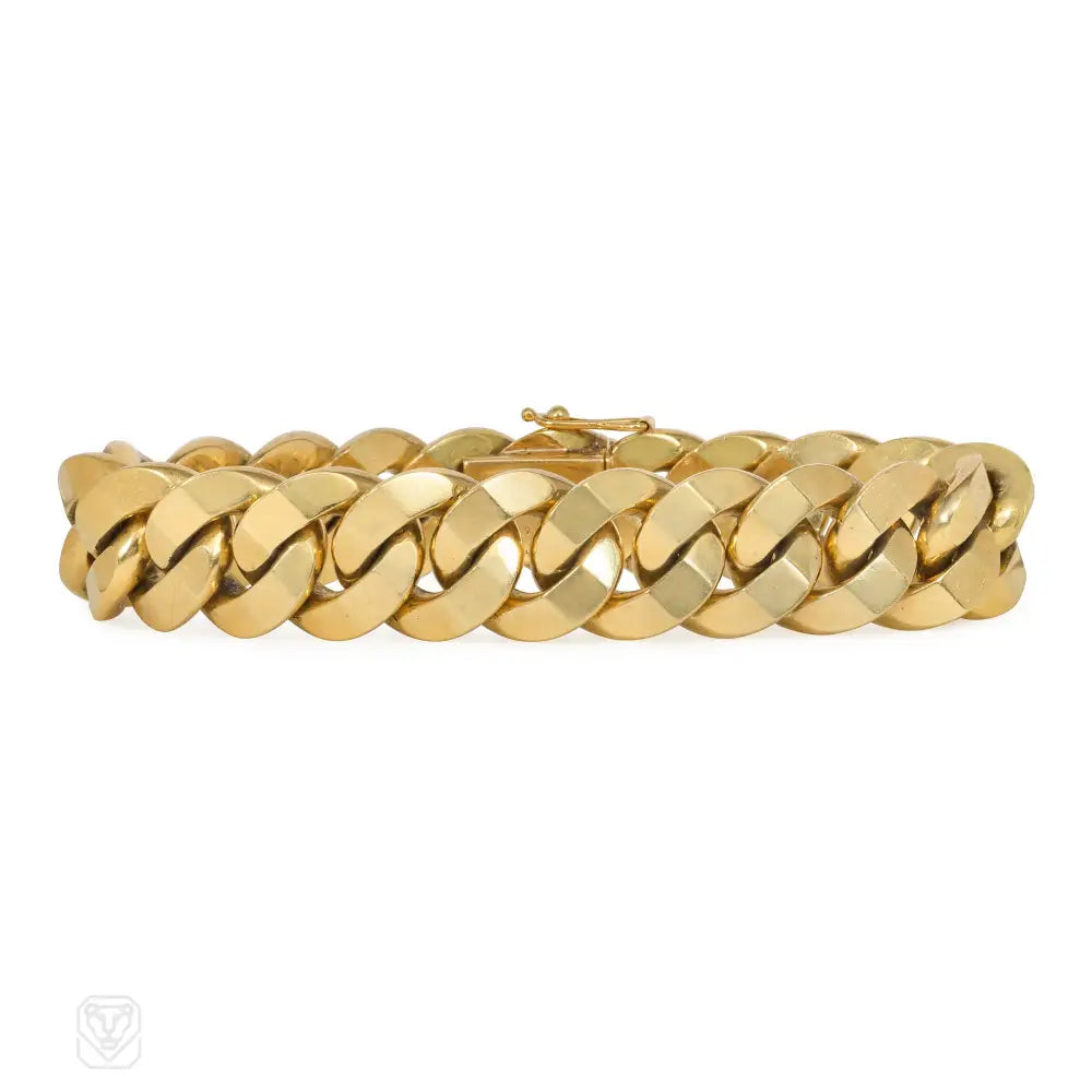 Women’s custom bangles-Cartier, Paris Mid-Century gold bracelet