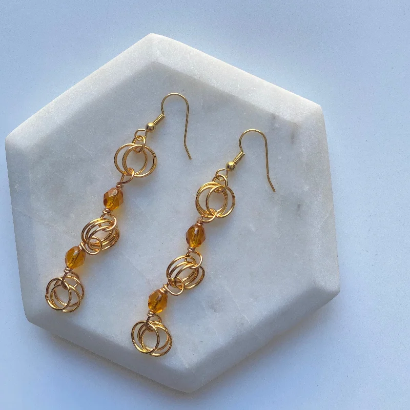 Women’s delicate earrings-The Kiere Earrings in Honey