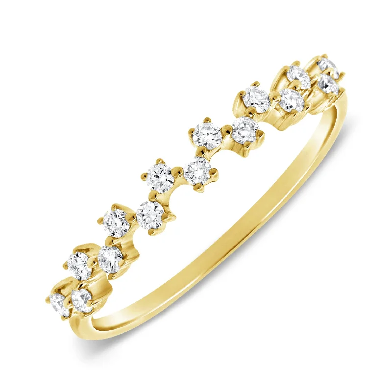 Women’s chic rings-Inserted Separated Diamond Ring