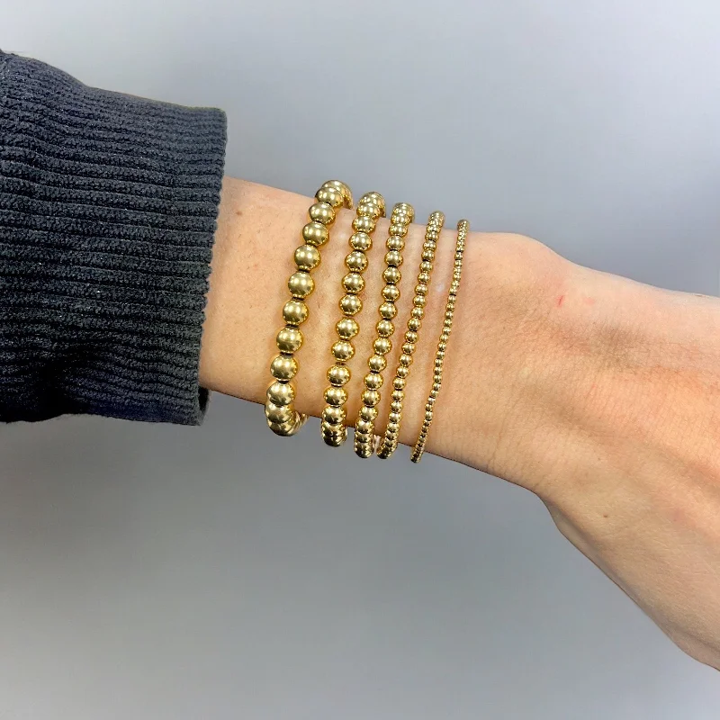 Women’s luxury bracelet-GOLD BALL BRACELETS - Stack or Individual