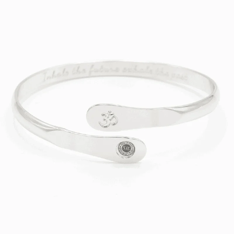 Women’s rainbow bracelet-Yoga Bracelets, Om Bracelets, Engraved Bracelets Inhale the future exhale the past- The Om Symbol