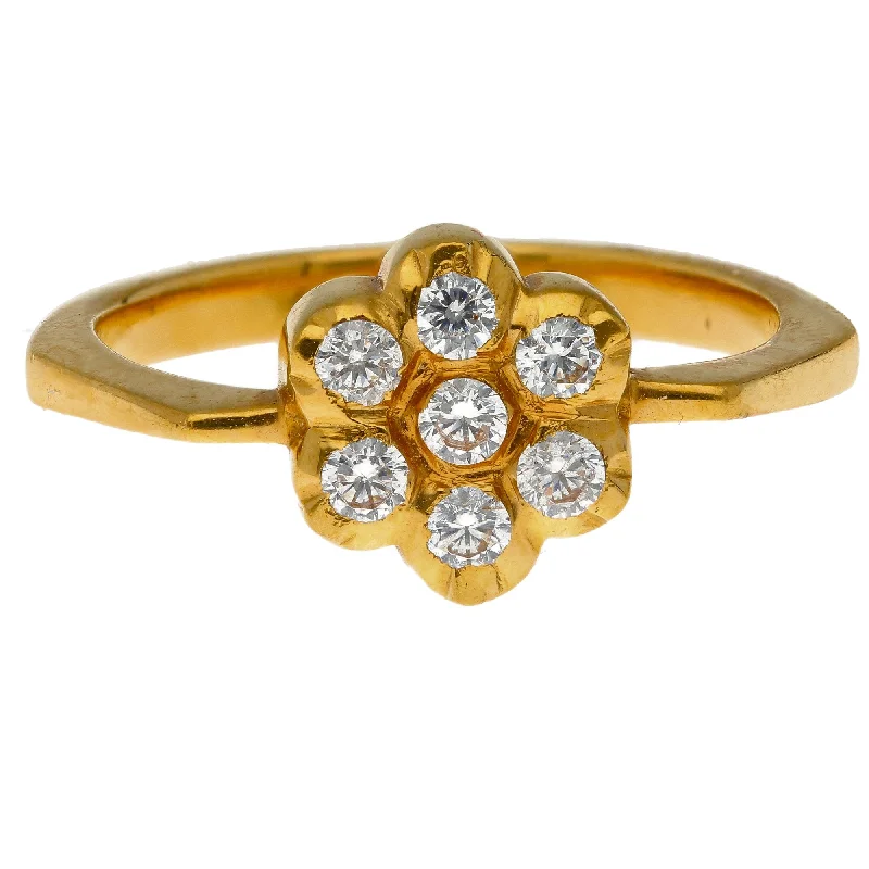 Women’s pearl rings-22K Yellow Gold Flora Ring