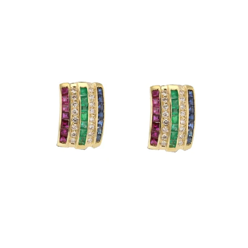 Women’s chic earrings-Diamond & Multi-Gemstone Earrings