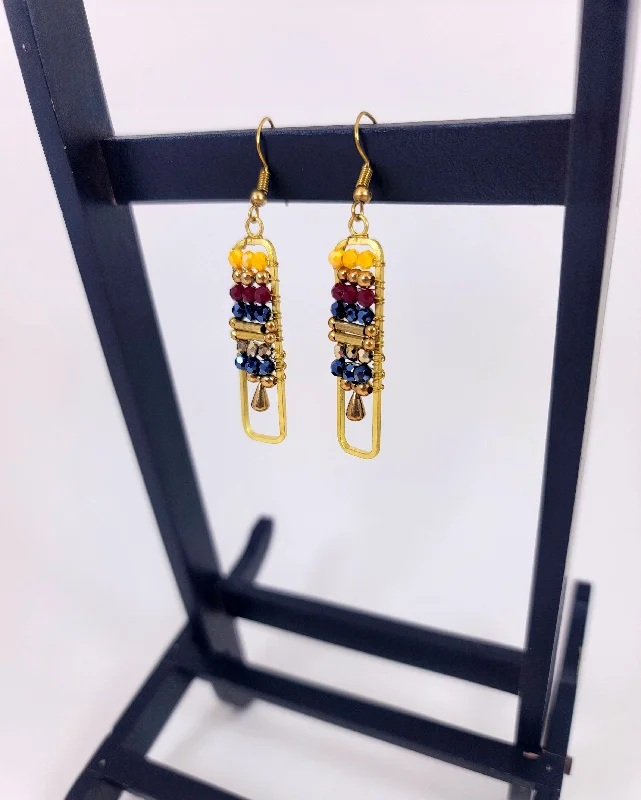 Women’s floral drop earrings-Sunset Ladder Earrings