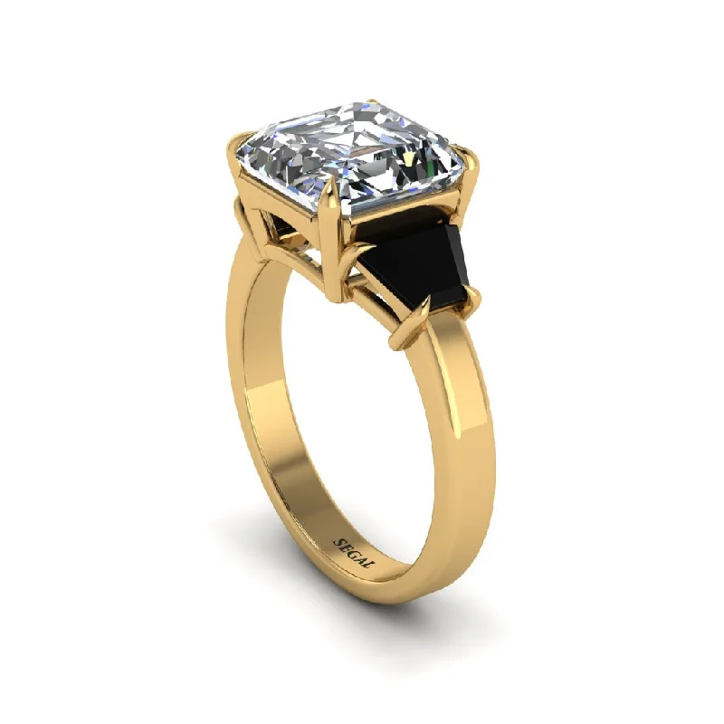 Women’s princess cut diamond engagement ring-Three Stone Diamond Engagement Ring - Bethany No. 31