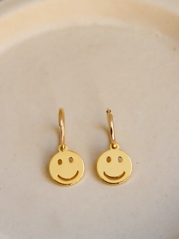 Women’s vintage-inspired earrings-All Smiles Hoop Earrings