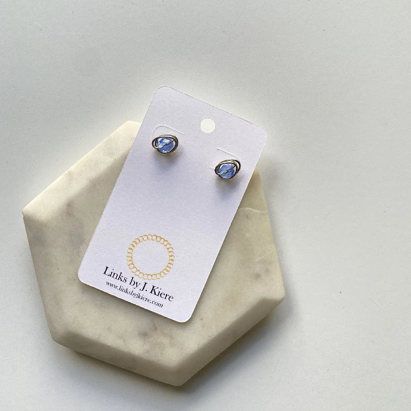 Women’s elegant stud earrings-The Morgan Earrings in Sapphire Blue