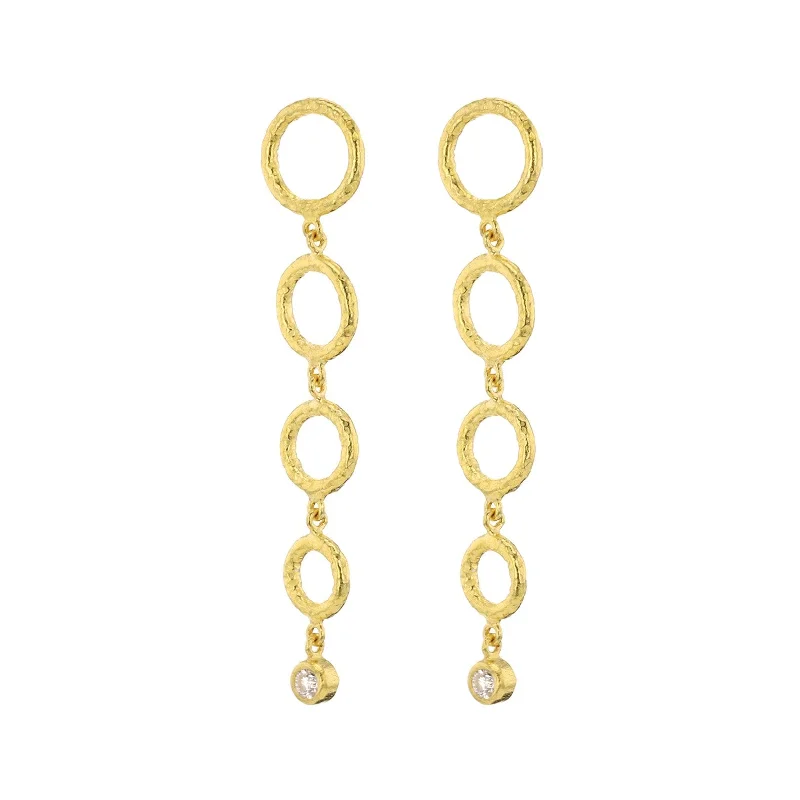 Women’s classy earrings-Graduated Circle Drop Earrings