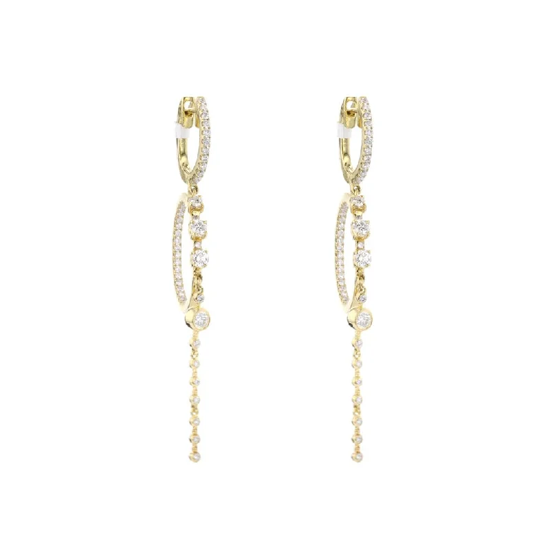 Women’s enamel earrings-1.51 ctw Diamond Drop Earrings