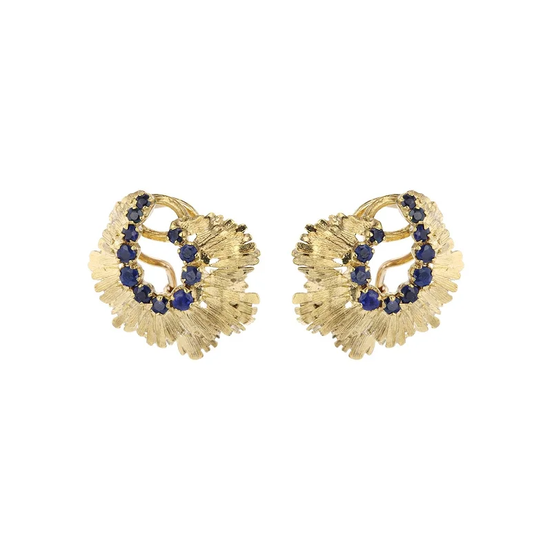 Women’s custom hoop earrings-Blue Sapphire Earrings | 10277021-75V