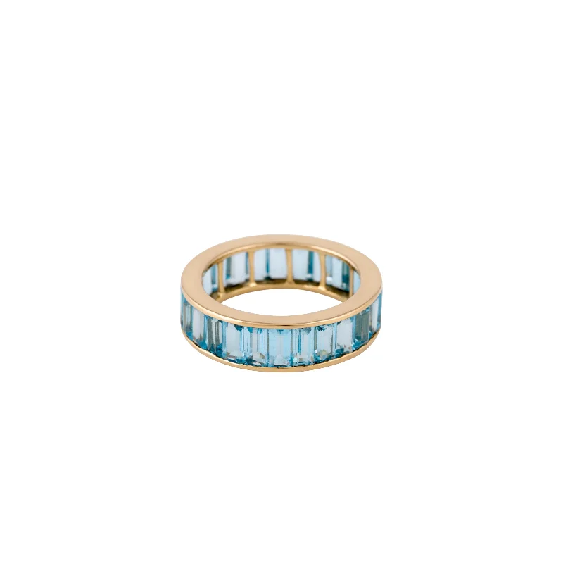 Women’s infinity rings-Blue Topaz of the Sea Ring