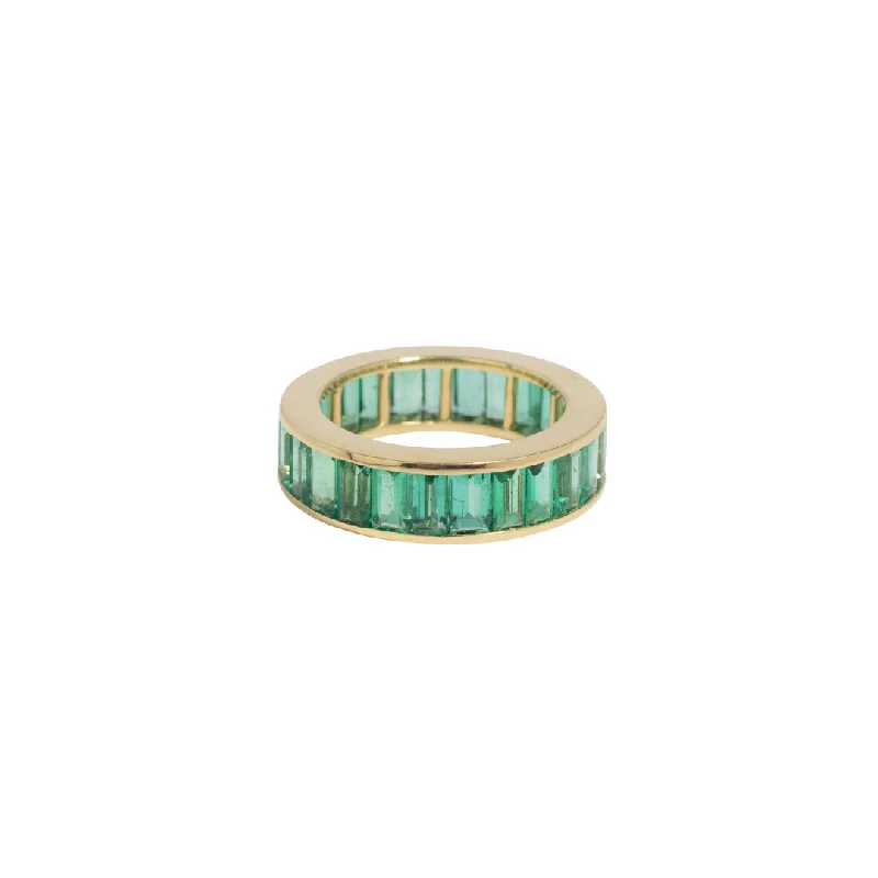 Women’s flower rings-Green Emerald of the Sea Ring