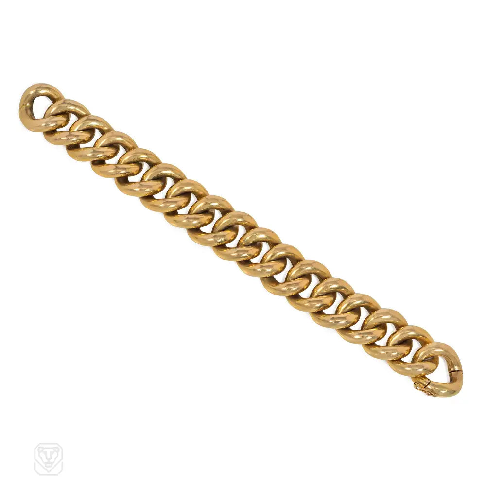 Women’s casual bracelet-Retro gold curblink bracelet