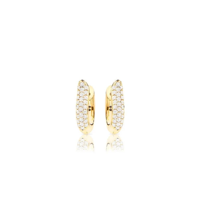 Women’s classic gold earrings-0.67 ctw Diamond Hoop Earrings