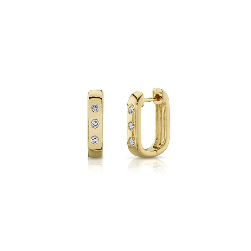 Women’s colored earrings-0.15 ctw Diamond Huggie Earrings