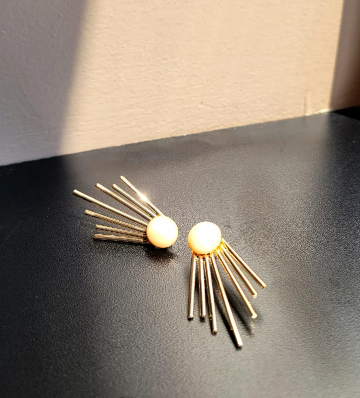 Women’s large stud earrings-Sun Ray Earrings