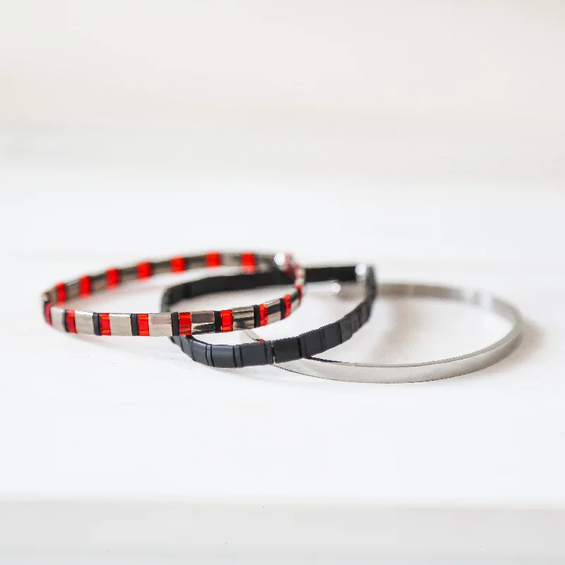 Women’s trendy bracelet-FEVER - Men's Bracelet Stack of 3