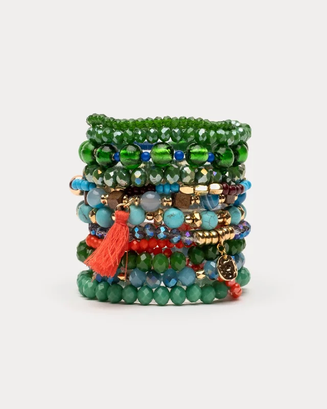 Women’s chic statement bracelet-Marigot Beaded Stacked Bracelet