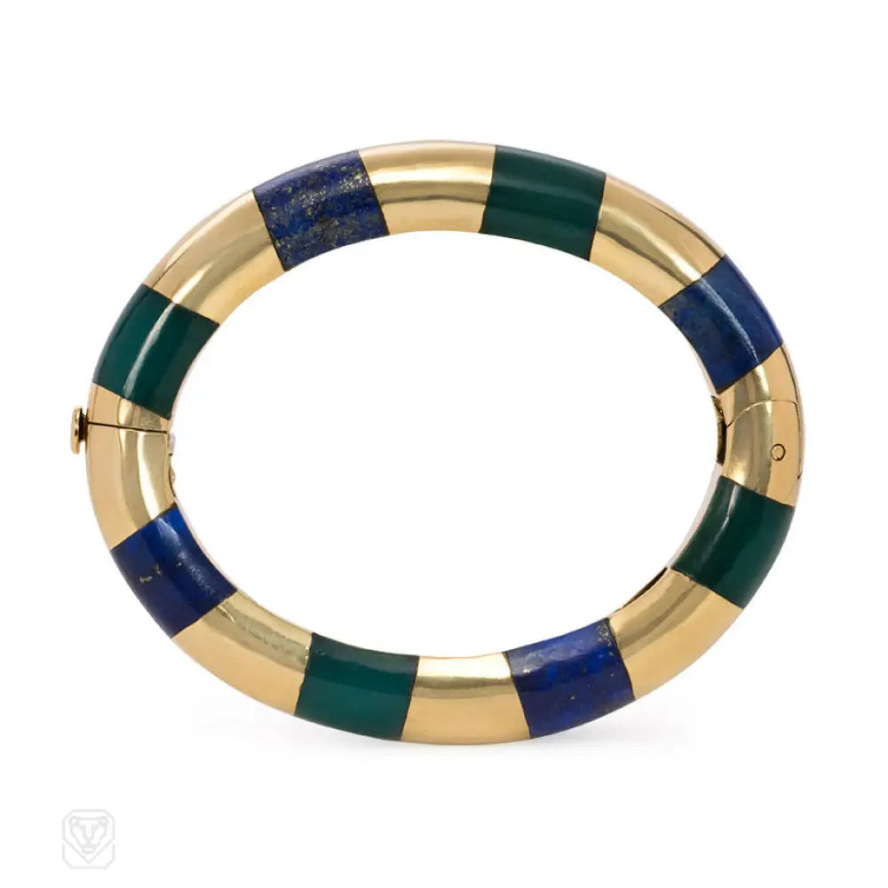 Women’s gold bracelet-Lapis and green onyx bracelet, Tiffany & Co.