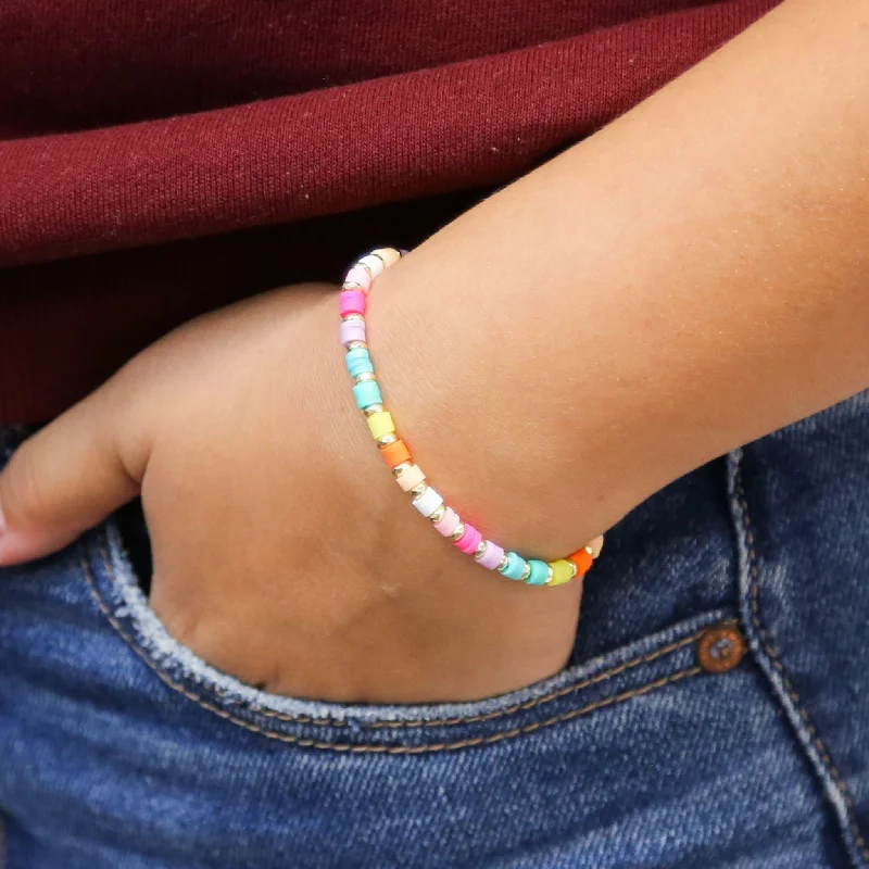 Women’s wedding bangle-Candy - Clay Beaded Accent Bracelet