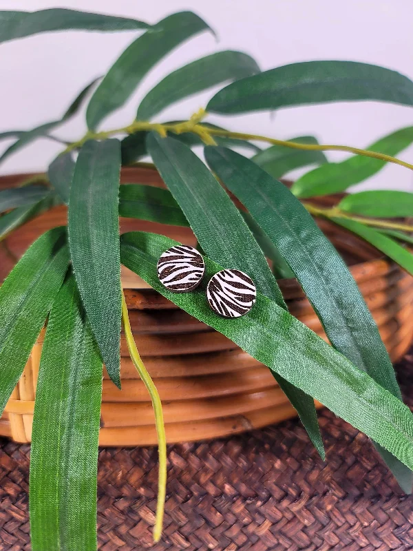 Women’s chic drop earrings-Wildwood Earrings Zebra