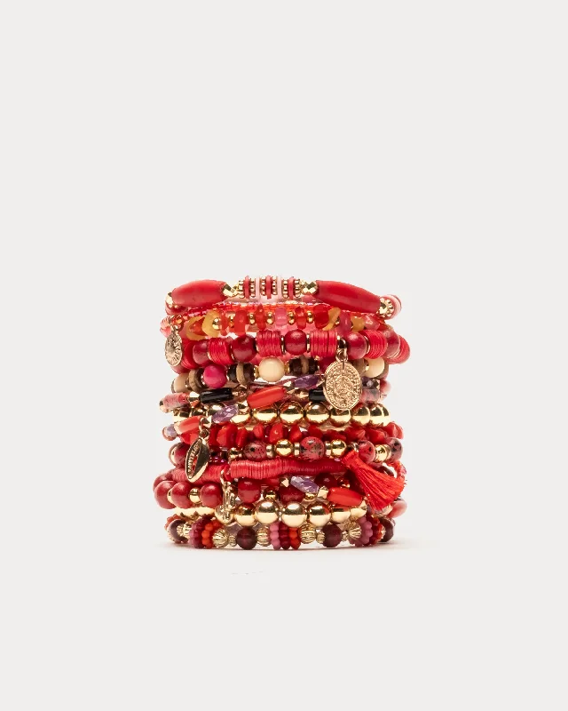 Women’s antique bracelet-Santiago Beaded Stacked Bracelet